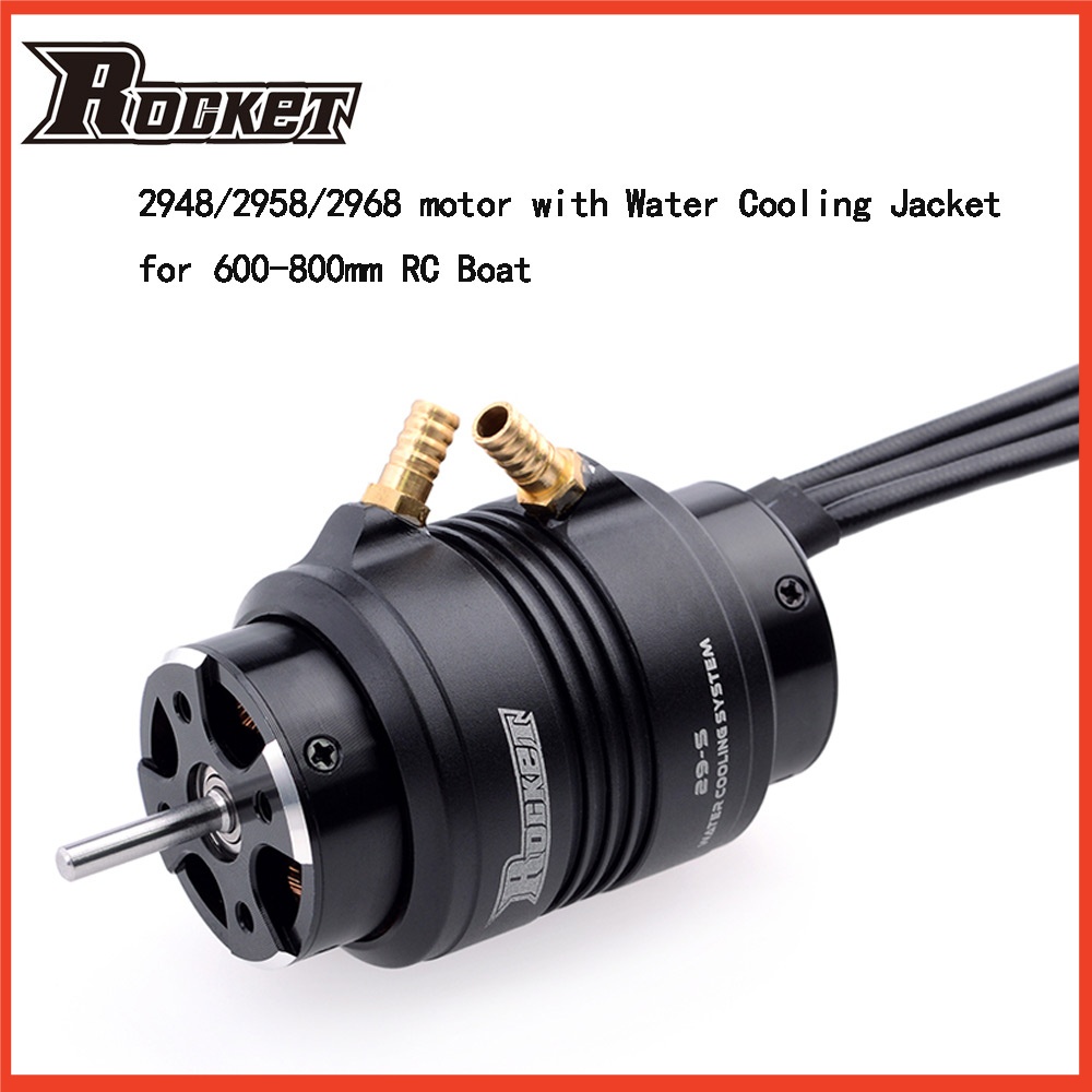 Rocket RC 2968 2958 2948 3400KV 3450KV 3800KV Motor de barco sem escova para Traxxas Feilun FT011 FT012 600-800mm RC Boat Car