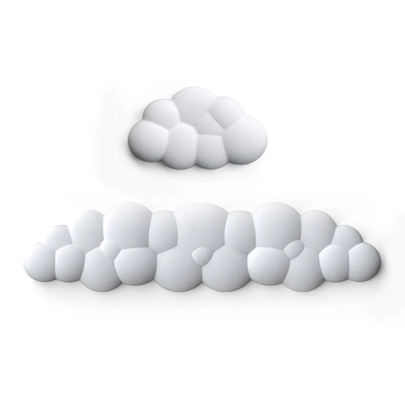 Repose-poignet en forme de nuage, tapis de souris en mousse à mémoire de forme, antidérapant, Support de poignée de clavier, ensemble de tapis de souris, attelle de poignet ergonomique