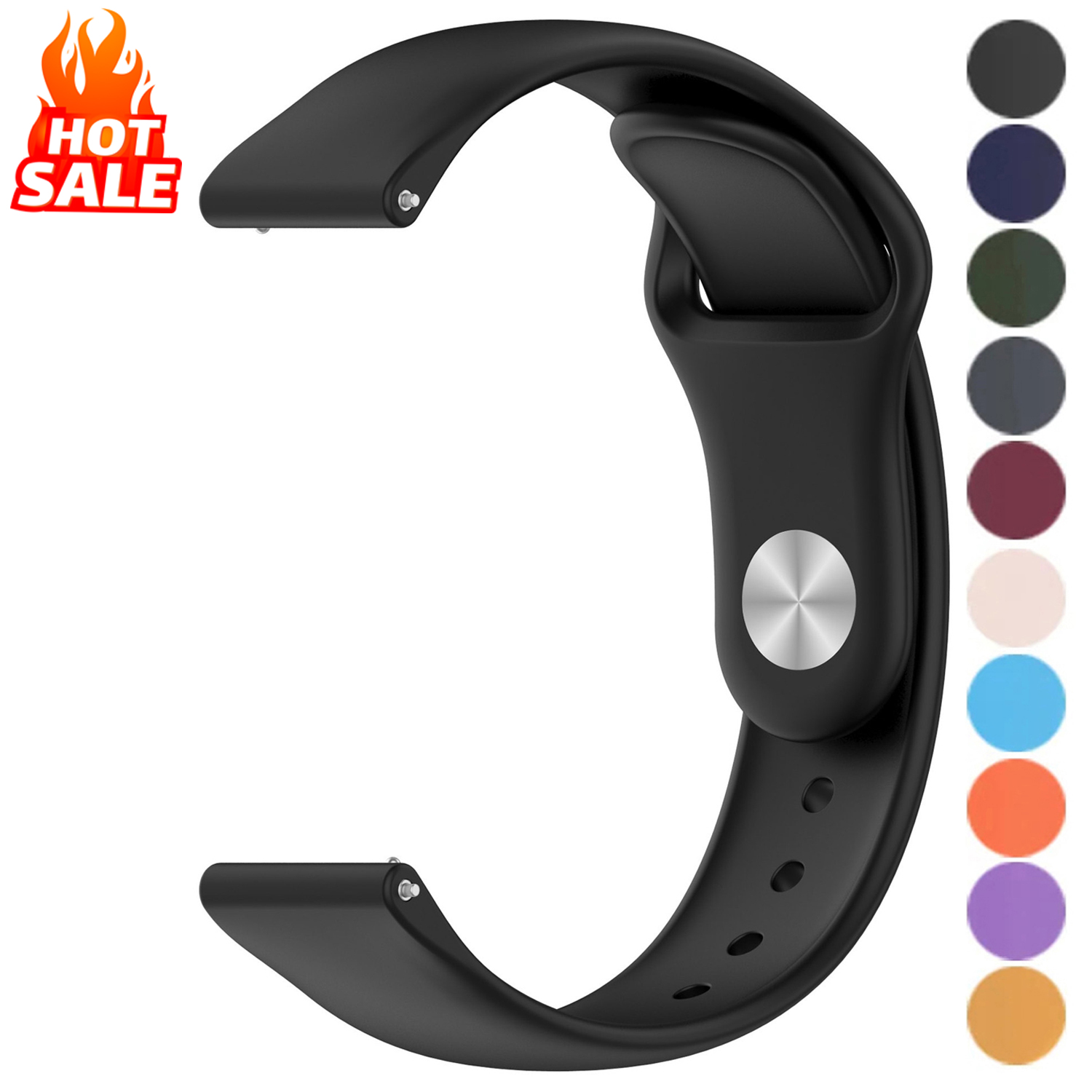 Correa de silicona de 20mm y 22mm para Amazfit GTS 3/2/2e/GTS2 Mini/GTR 42mm/47mm/bip/GTR 3 Pro/2/2e, pulsera deportiva para HUAWEI Watch 2030