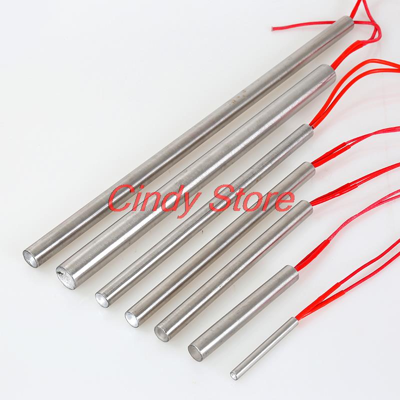1 peça aquecedores de cartucho de molde elemento de aquecimento cilíndrico tubular 12mm/16mm tubo ac220v 100w-1200w