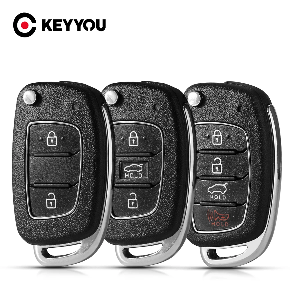 KEYYOU-mando a distancia para coche, llave para Hyundai Solaris, Creta, Ix25, Kona, Tucson, Sonata, I40, Ix35, I20, Ix45, 2017-2019, 2/3/4btn