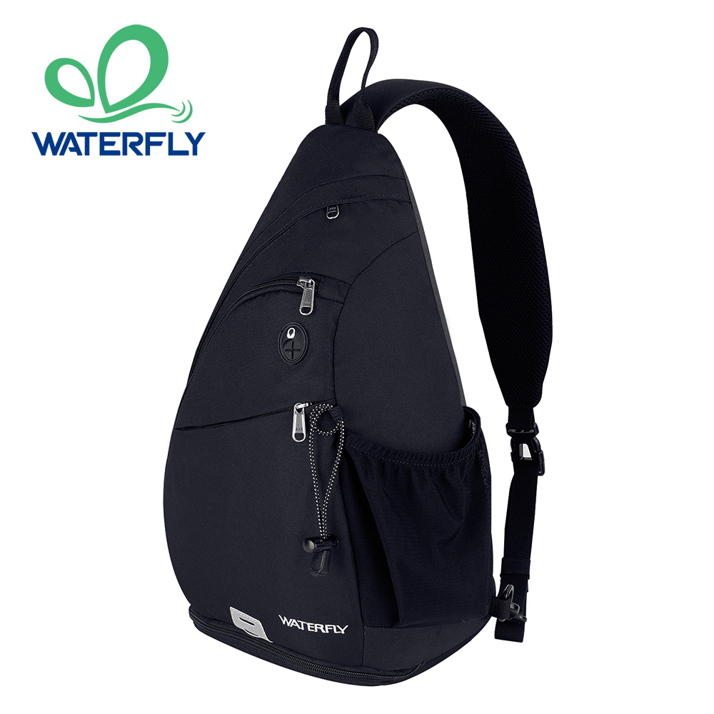 WATERFLY Sling Bag Crossbody Rugzak met één schouder Dagrugzak Casual Cross-borsttas Riem Zijtas voor grote capaciteit