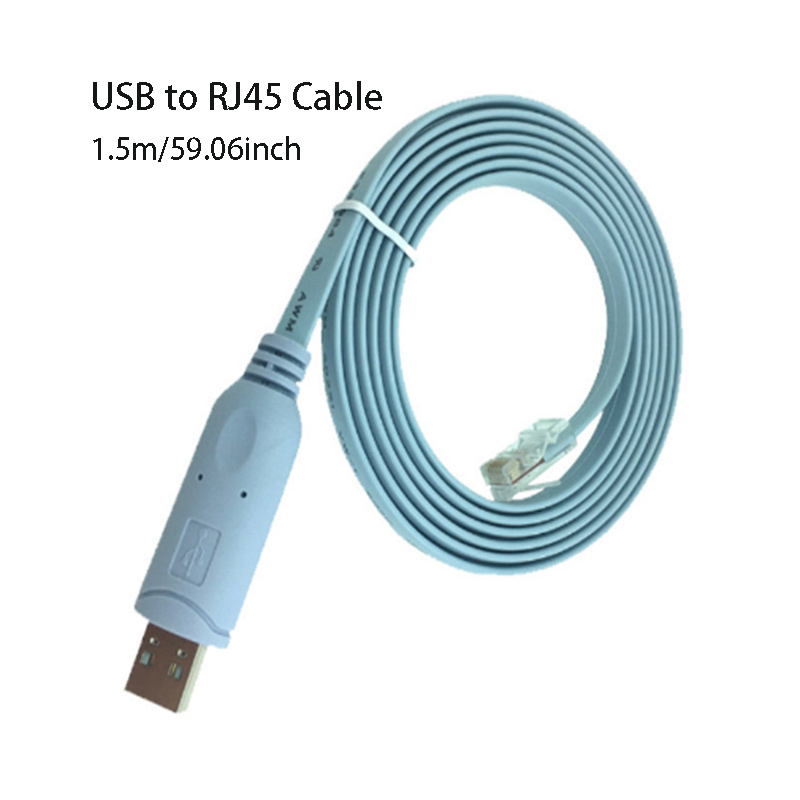 Kabel Konsol USB Ke RJ45 untuk H3C Cisco Huawei Switch Kabel Perpanjangan Kabel Router Adaptor Seri RS232 USB 8P8C Kabel Lan Konversi