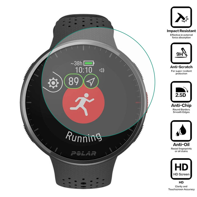 กระจกนิรภัย Smartwatch ป้องกันฟิล์มสำหรับ Polar Pacer Pro สมาร์ทวอท์ชจอแสดงผลหน้าจอ Protector ฝาครอบอุปกรณ์เสริม
