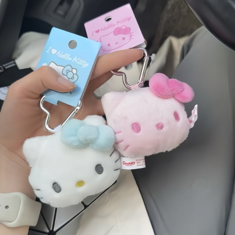 7 см/2,76 дюйма плюшевый брелок «Hello Kitty» с мультяшным кулоном, хлопковая кавайная аниме-периферия, кукла, милый брелок для ключей, рюкзак, подарок подруге