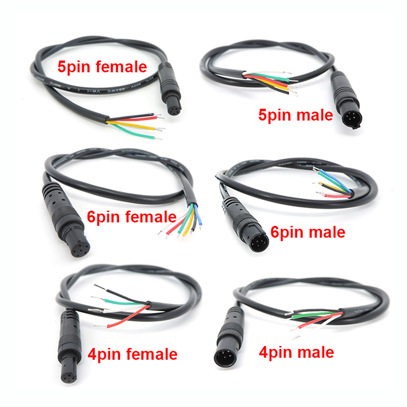 Câble d'extension de caméra DVR de voiture, prise mâle et femelle, fil d'alimentation de bricolage, 4 broches, 5 broches, 6 broches, 8 broches