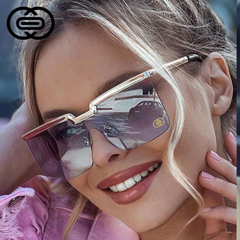 51121 óculos de sol quadrados grandes de marca de luxo uma lente moda masculina feminina tons uv400 óculos vintage