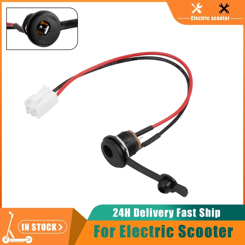Port pengisian daya skuter listrik Universal soket lubang bulat untuk aksesori sepeda motor skuter elektrik vivobike