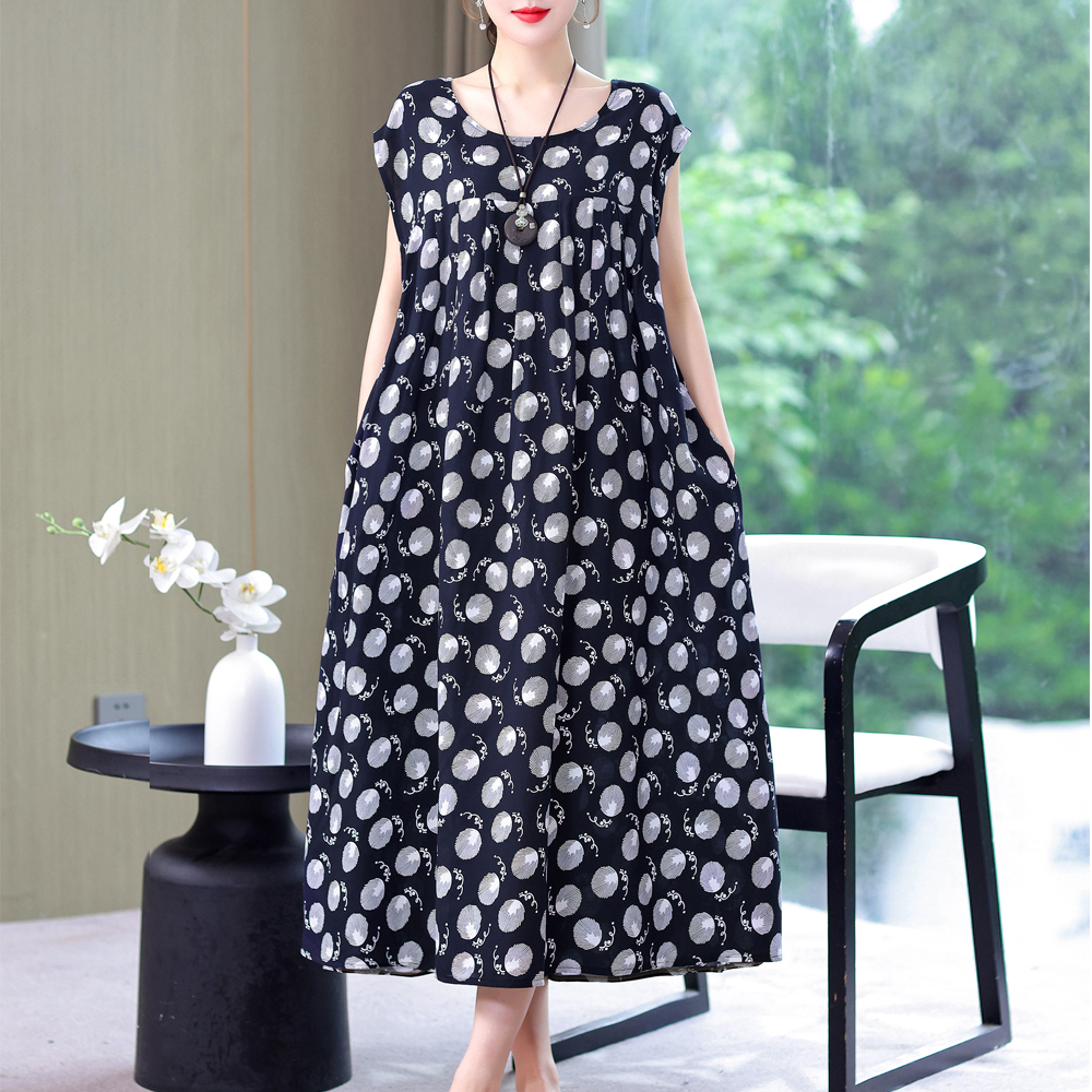 Neue Casual 2025, Frauen Sommer Kleid Für frauen Lange Mode Stil Lose Kleidung Druck Frauen Kleidung Kleider