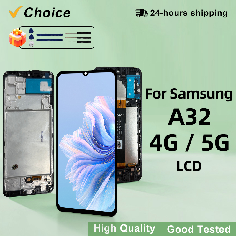 Tela OLED AAA+ para Samsung Galaxy A32 4G 5G, Display Touch Screen Digitizer para SM-A325F SM-A325N SM-A326B, Peças de Substituição TFT LCD