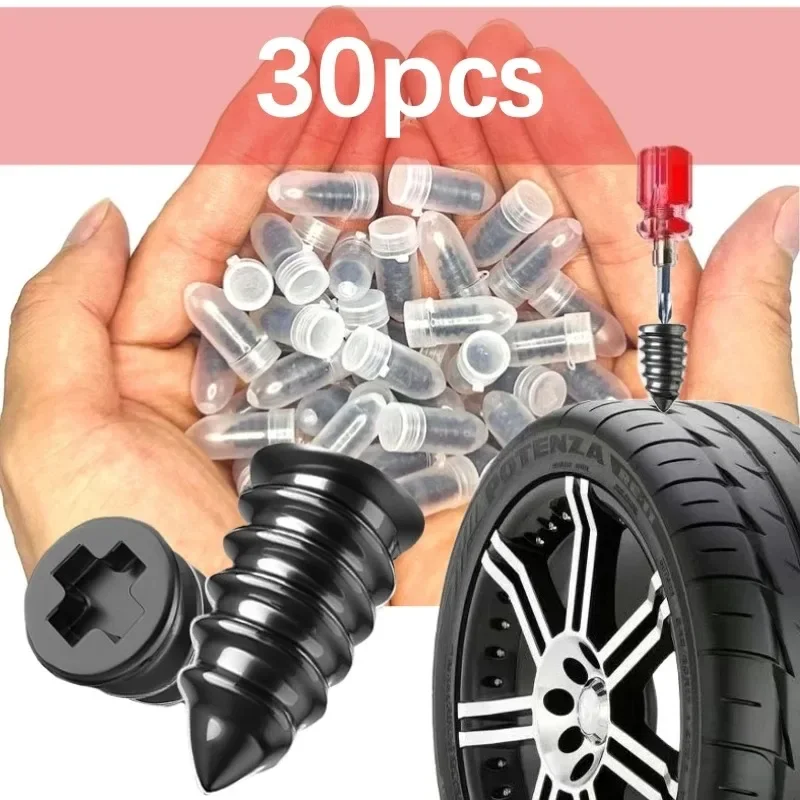 Chiodi per Riparazione Pneumatici Auto Moto, Strumenti per Riparazione Forature Pneumatici Camion Scooter Bici, Accessori Chiodi in Gomma