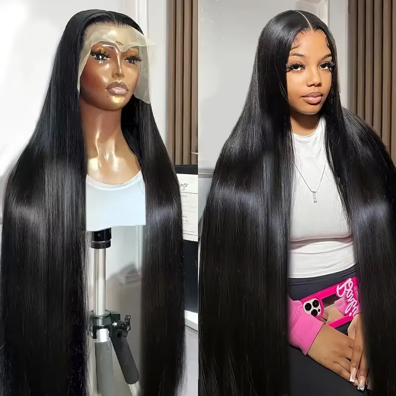 250% densità indiana grezza 30 pollici dritto 13x4 13x6 HD anteriore del merletto parrucche dei capelli umani per le donne Glueless parrucca frontale in pizzo pre pizzicato