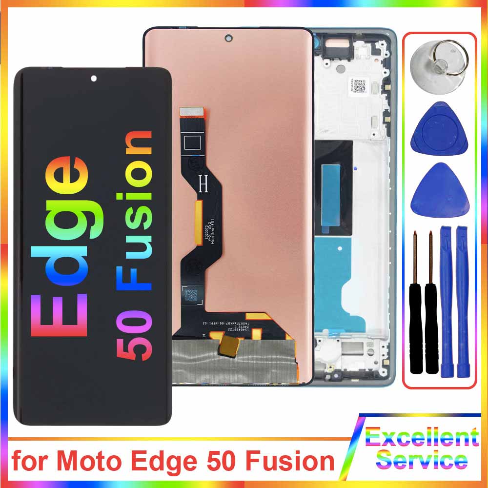 AMOLED ЖК-дисплей для Motorola Moto Edge 50 Fusion XT2429, ЖК-дисплей, дигитайзер сенсорного экрана, замена для Moto Edge 50 Fusion LCD