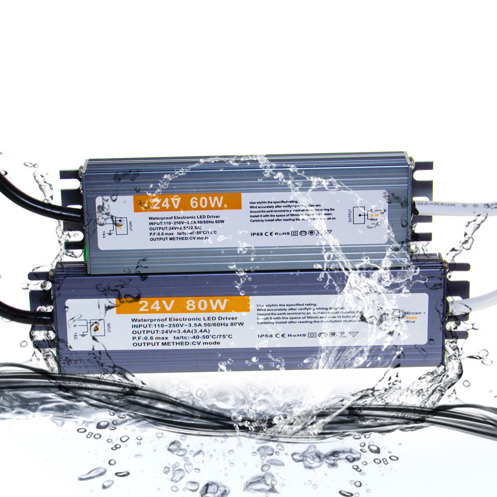Transformator 220V Ke 12V 24 V Catu Daya 12 24 V Volt IP67 IP68 Luar Ruangan Tahan Air Transformator Pencahayaan 110V 220V Ke 12V 24 V