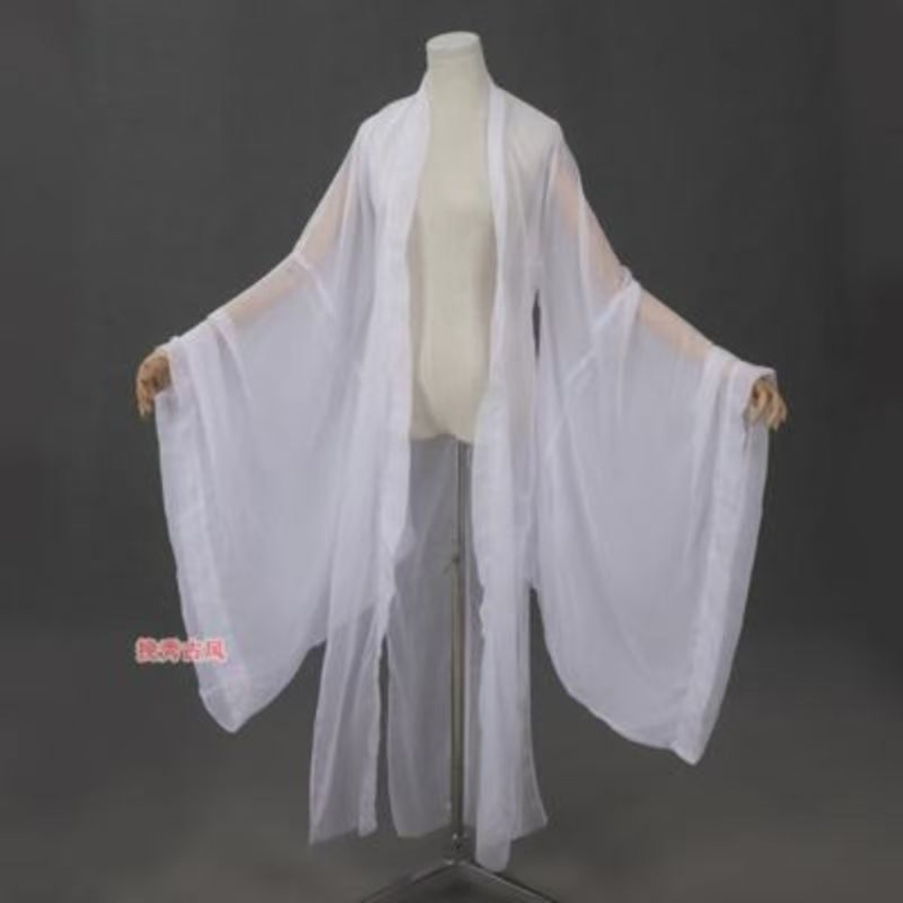 Veste Hanfu traditionnelle chinoise pour femme, chemisier blanc, nickel é, long, vêtements de protection solaire, grandes manches, original