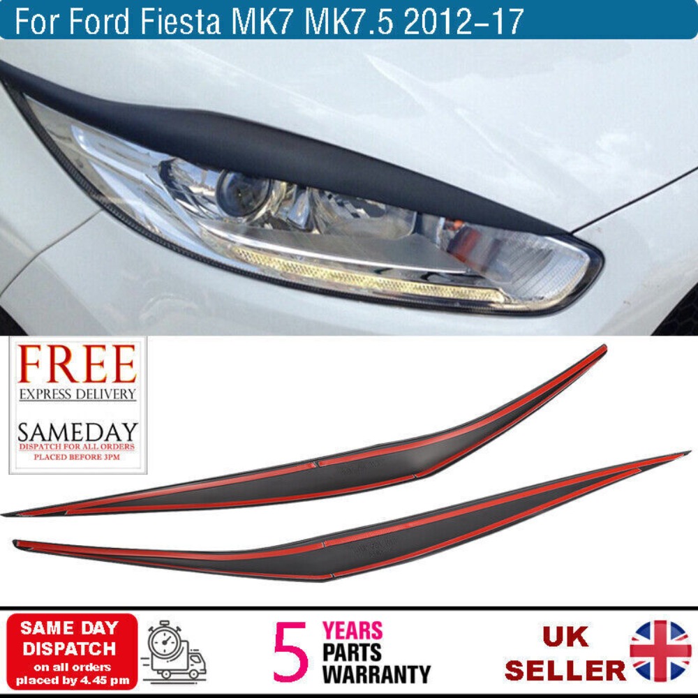 ABS faro cejas párpados para Ford Fiesta MK7 MK7.5 2012-2017