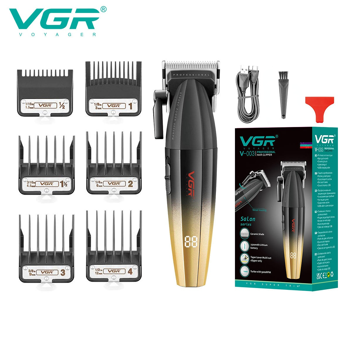 Vgr Haars ch neider profession eller Haars ch neider, schnur lose Haars chneide maschine, 9000 U/min, für Herren V-003