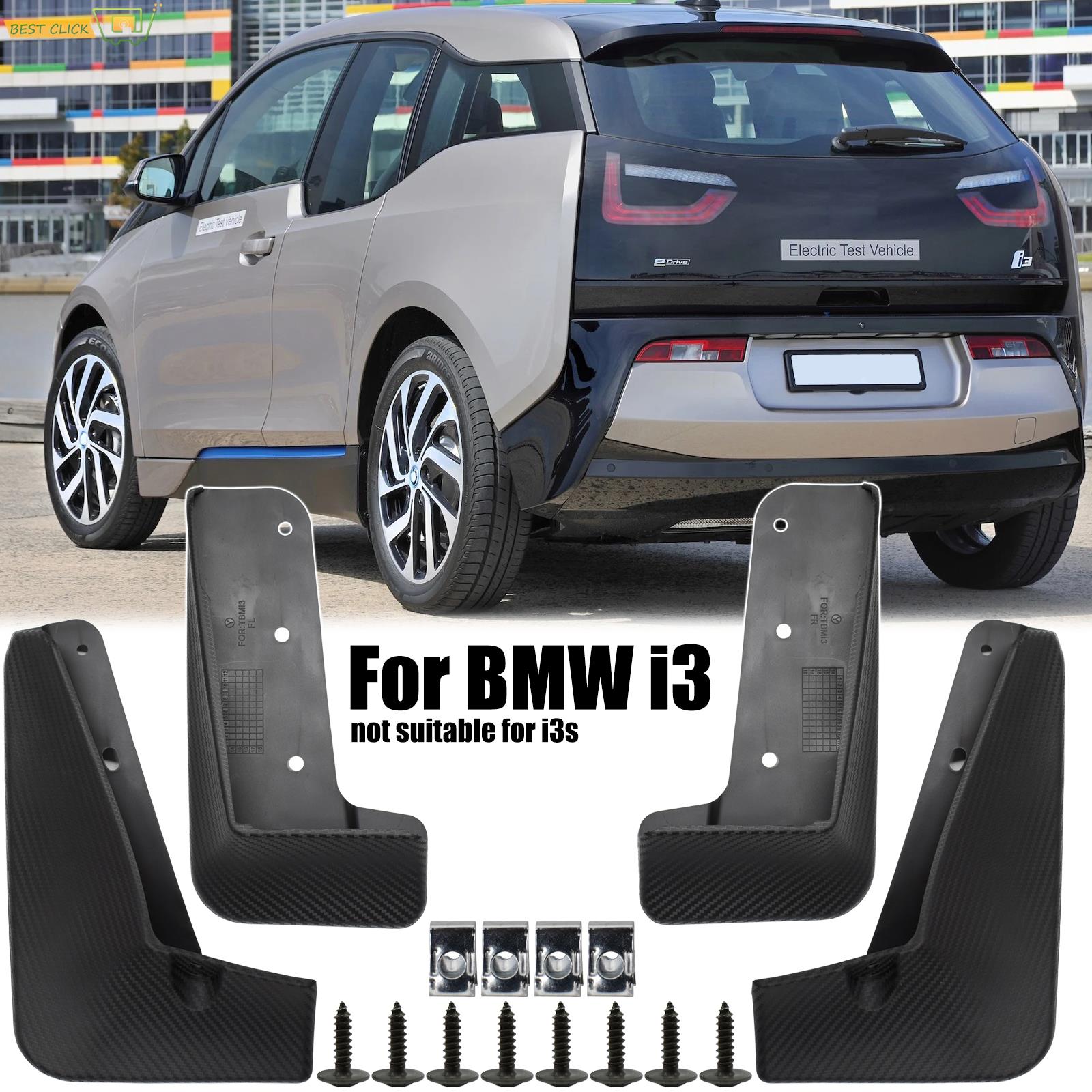 4 Stuks Set Voor Bmw I3 2013-2021 Gegoten Spatlappen Splash Guards Spatborden Spatbord Elektrische Gestyled Gegoten Auto fakkels Vervanging Auto