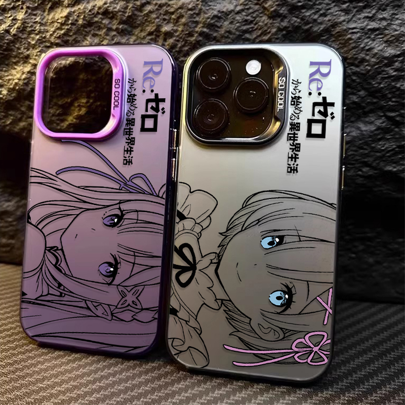 Anime bonito rem emilia pc caso de telefone para xiaomi redmi nota 14 14s 13 12 11 pro plus 4g 5g 12S 11s 10s 10 9 9S 12c 13c 14c a3 a4