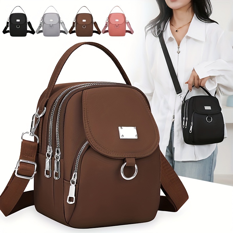 Heiße Umhängetasche Solider Farbe Für Frauen Mode Tragbare Casual Tasche Studenten Cross Body Schulter Tasche