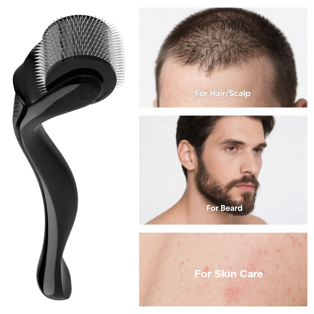 Titan-Derma-Pen-Roller für Haarwuchs und Bartpflege, 540 Mikronadel-Roller für Gesichtspflege, MTS Mikronadel-Roller für Mesotherapie-Anwendung
