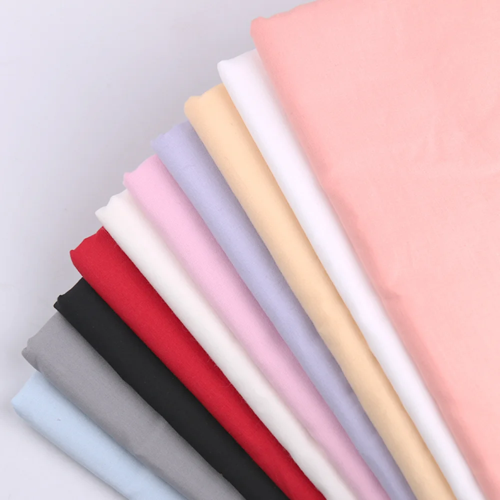 1m 100% tecido de algodão para forro de roupas vestidos por metros camisa branca diy tecido superior macio acolchoado tecidos