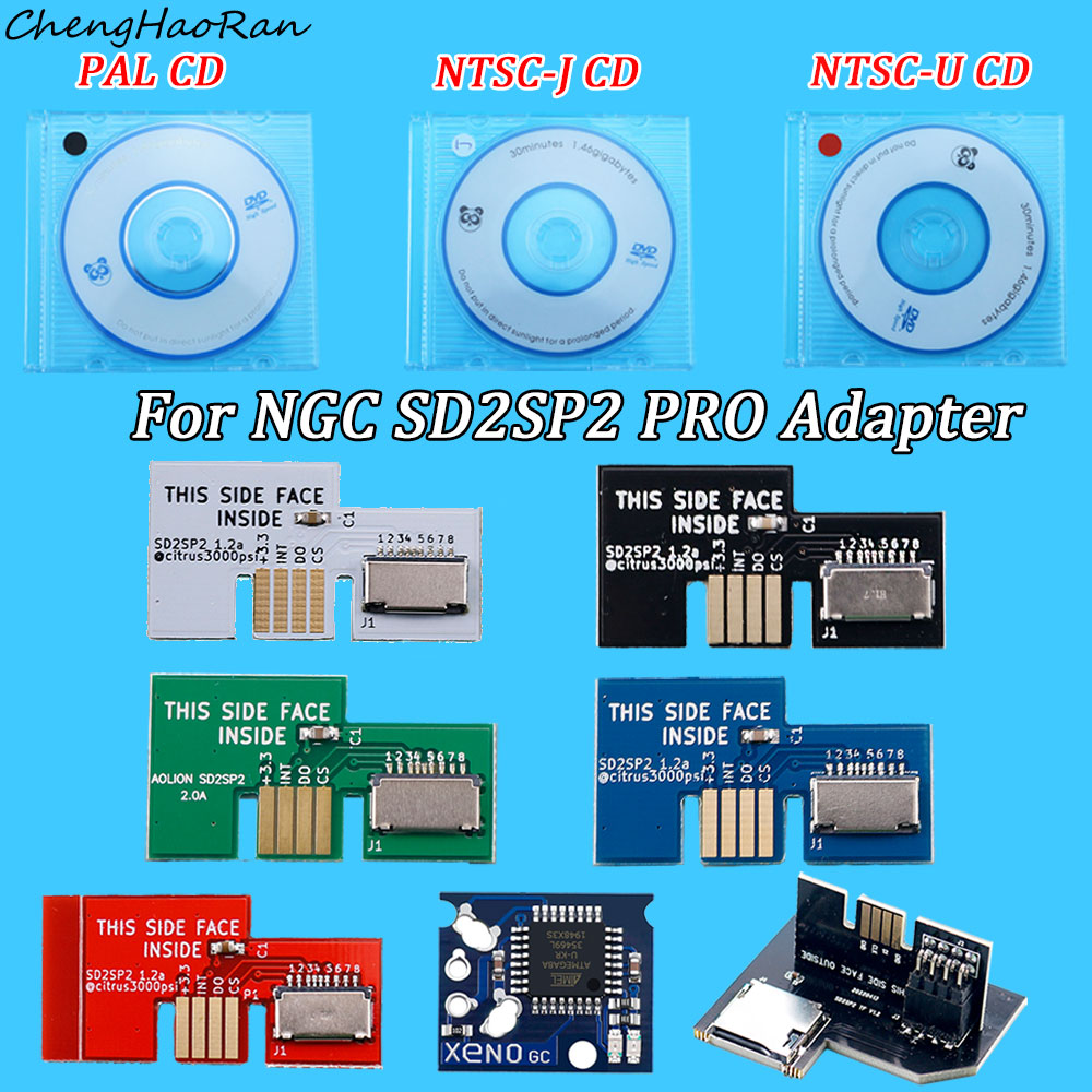1 Piece For NGC SD2SP2 PRO Adapter SD Card Reader With Boot Disc Mini DVD And Xeno GC Chip Compatible Replacement Part