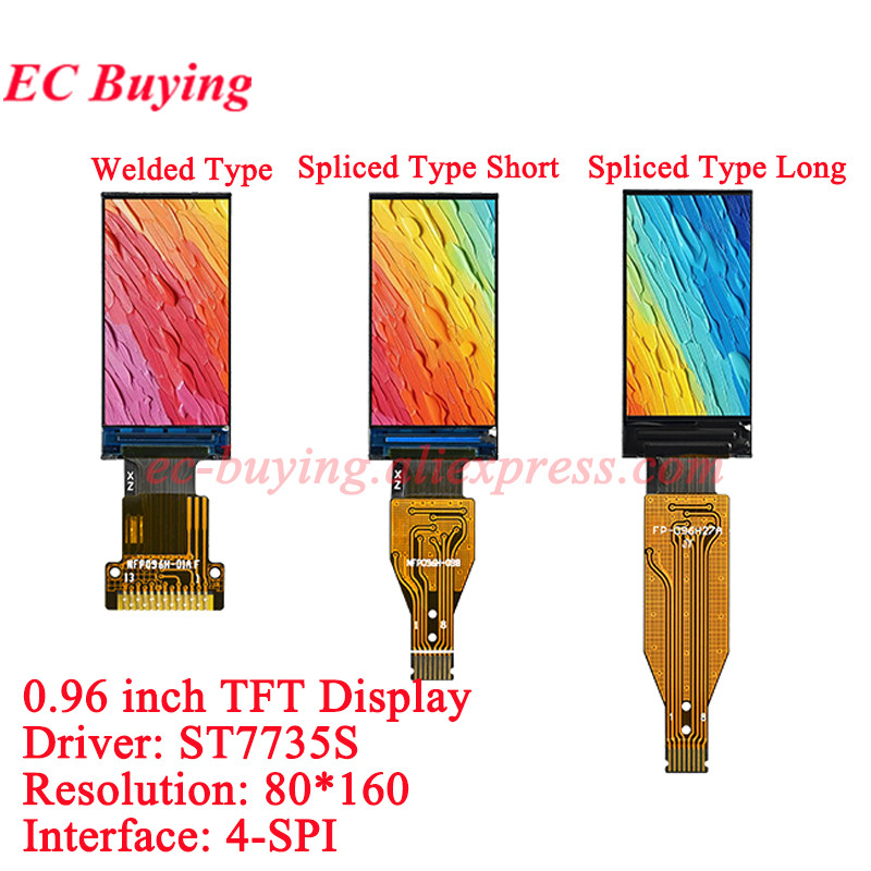 1-5 Stuks 0.96 "IPS Display 0.96 Inch TFT LCD-scherm Module 80*160 ST7735 Drive IC 3.3V 13PIN SPI HD Volledige Kleurrijke Voor lcd