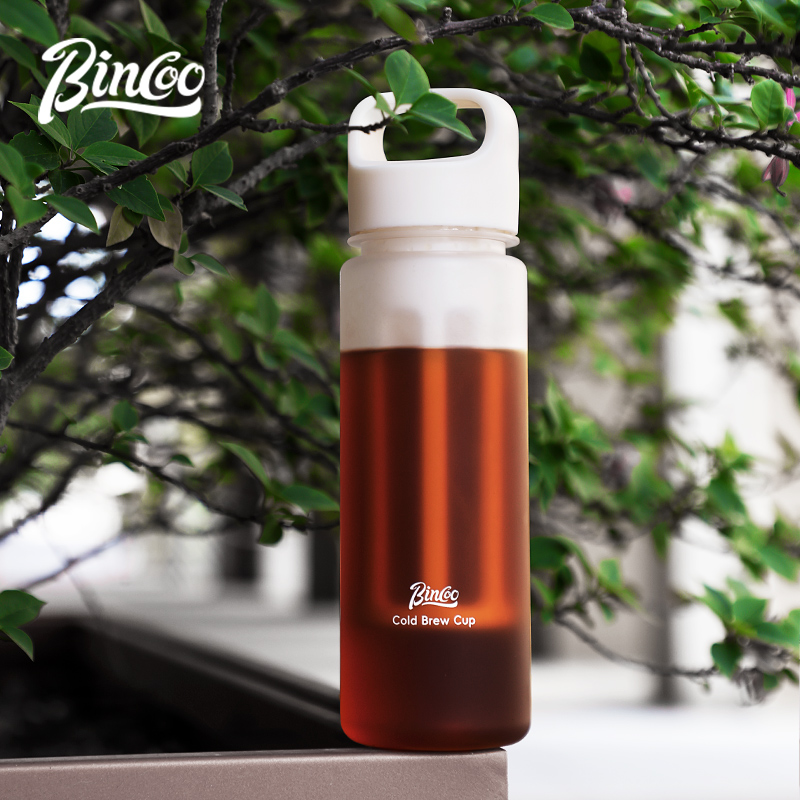 Bincoo Tritan Бутылка для холодного заваривания с фильтром Кофейник для холодного заваривания с ручкой Летний лед Американский стиль Портативный кемпинг 500 мл