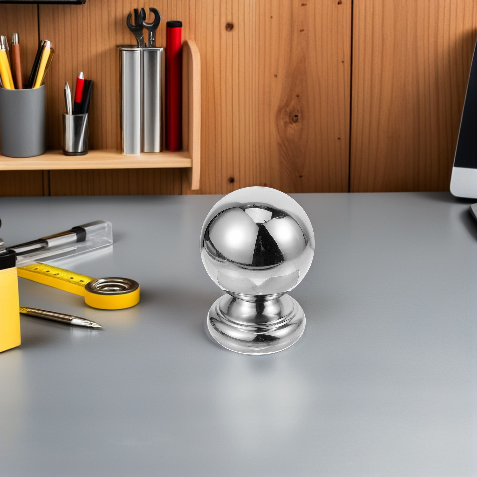 Bola de Metal para Corrimão de Escada 63mm, Acabamento Decorativo para Corrimão de Escada e Deck