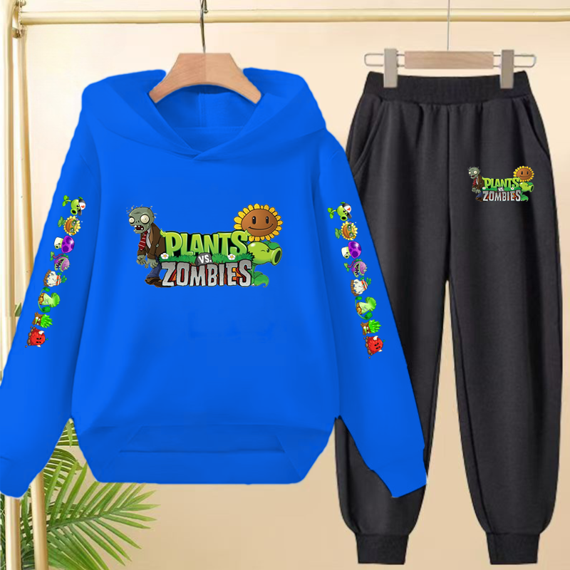 Conjunto de sudadera para niños, sudadera deportiva informal para correr, sudadera con capucha de moda de dibujos animados, adecuada para niños y niñas de 3 a 12 años