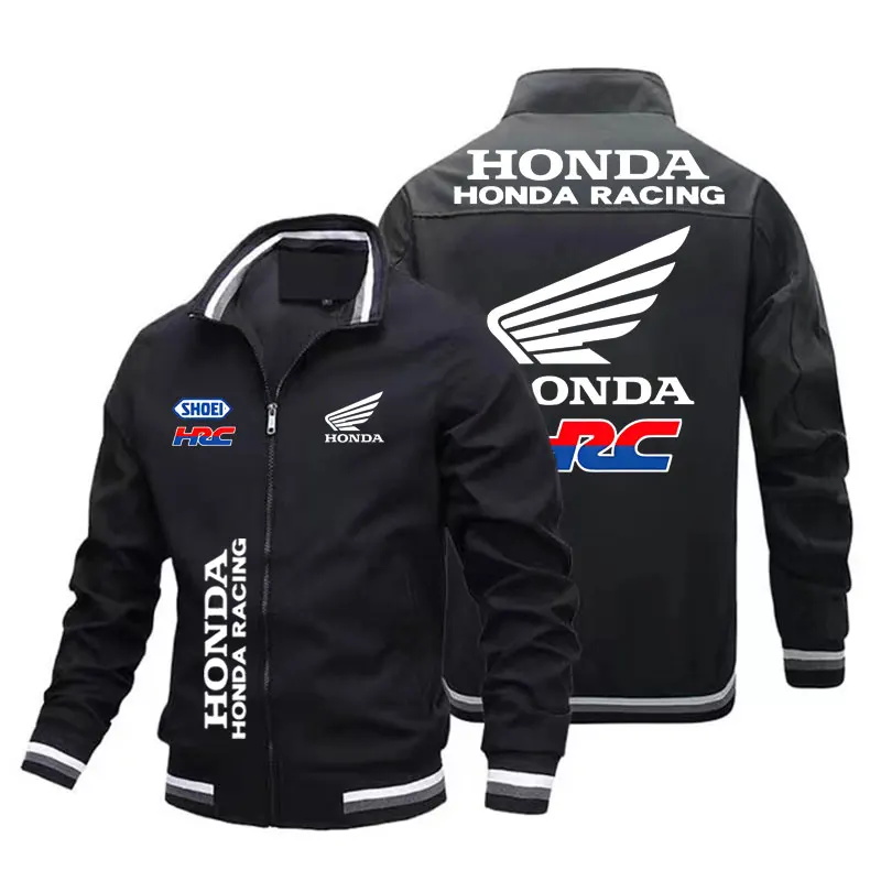 Мужская уличная куртка на молнии с логотипом Honda Racing, модная повседневная спортивная одежда для езды на мотоцикле, женское пальто