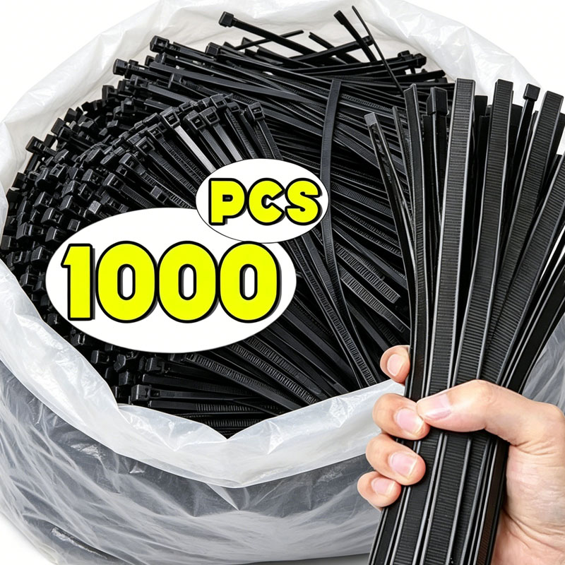 100-1000 шт. пластиковые нейлоновые кабельные стяжки с самозатягивающимся механизмом, регулируемые ремни для фиксации кабелей, петли для крепления проводов для дома и офиса, стяжки-молнии для проводов