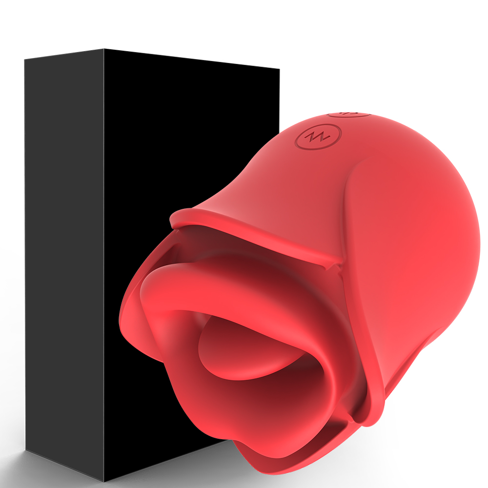 Rose-Toy Vibrator Lidah Pengisap Kuat untuk Wanita, Stimulator Klitoris Oral, Alat Bantu Seks Dewasa untuk Wanita