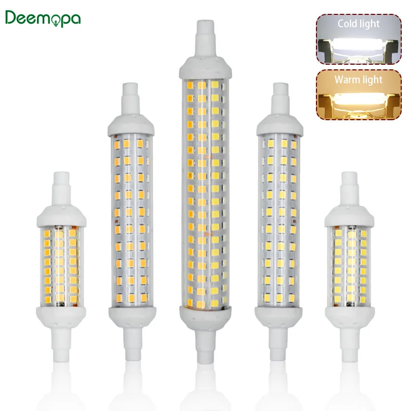 R7S LED 78mm 118mm 135mm Żarówka 6w 9w 12w SMD 2835 Lampada Led Lampada 220V-240V Corn Light Oszczędność energii Zastępuje światło halogenowe