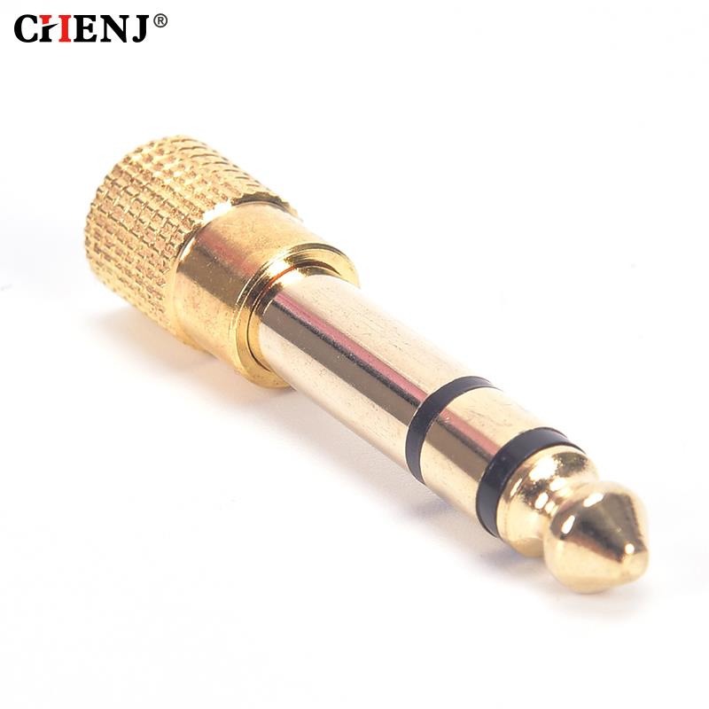 1pc 6.35 Male To 3.5 Female Stereo Terminal Plug Headphone Adapter Jack 6.35mm 1/4" Male To 3.5mm 1/8" Female Audio Converter