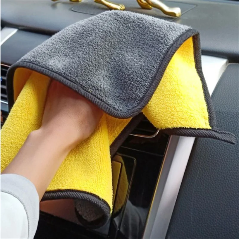 1/2/6pcs Asciugamano per pulizia in microfibra Panni per pulizia auto Dettagli professionali Asciugatura per auto Asciugamano in microfibra Asciugamano per lavaggio Accessori