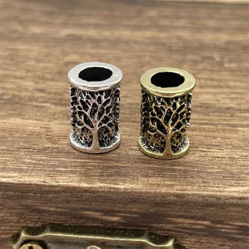 Nostalgia 1 sztuk drzewo życia małe koraliki dla włosów broda warkocze Viking akcesoria Charms Diy tworzenie biżuterii dostaw