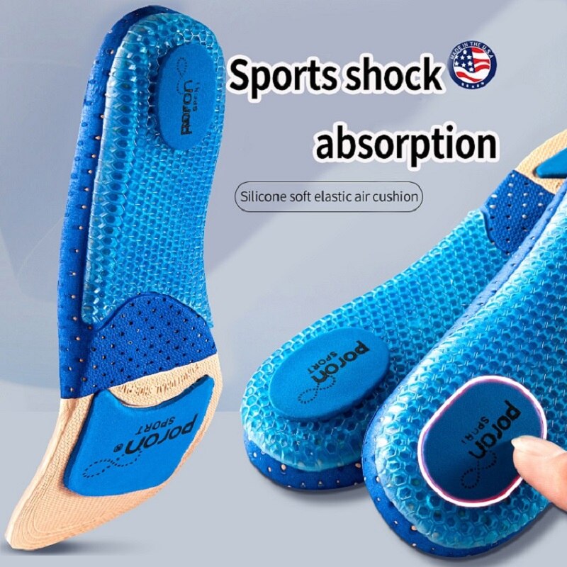 กีฬา Insoles สําหรับผู้ชายผู้หญิง Arch สนับสนุน Breathable Shock Absorption รองเท้า Pad วิ่งกลางแจ้ง Feet Care รองเท้าผ้าใบ Sole Insoles