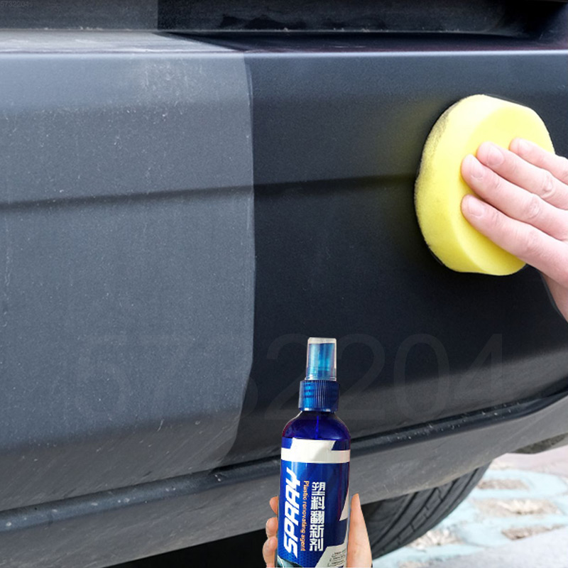Auto Plastic Herstellen Coating Agent Auto Plastic Rubber Exterieur Reparatie Schoon Vernieuwen Restauratie Middel Zwarte Glans Afdichting Fleuren