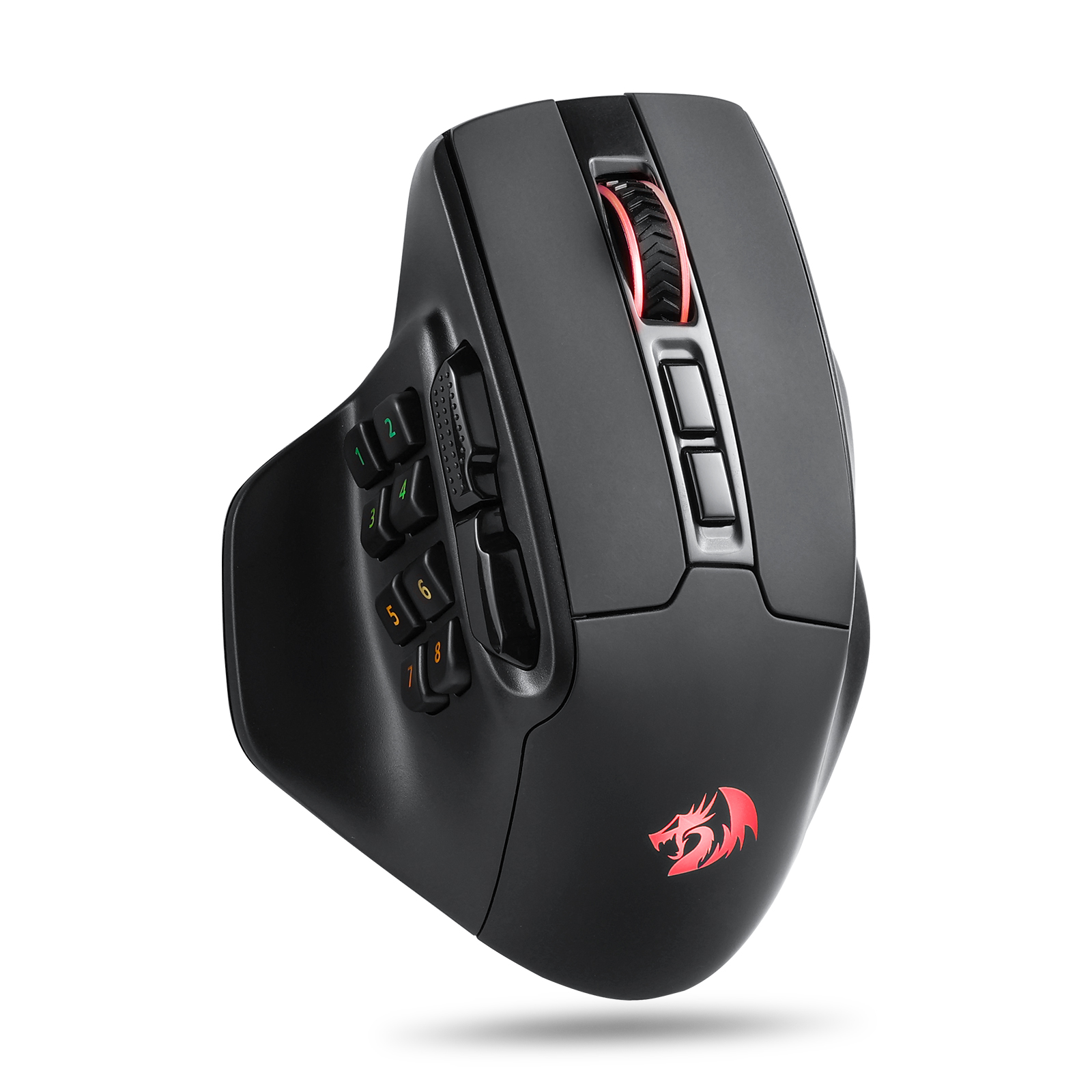 Bezprzewodowa mysz do gier MMO Redragon M811 PRO, 15 programowalnych przycisków RGB Gamer Mouse, 10 bocznych klawiszy makro