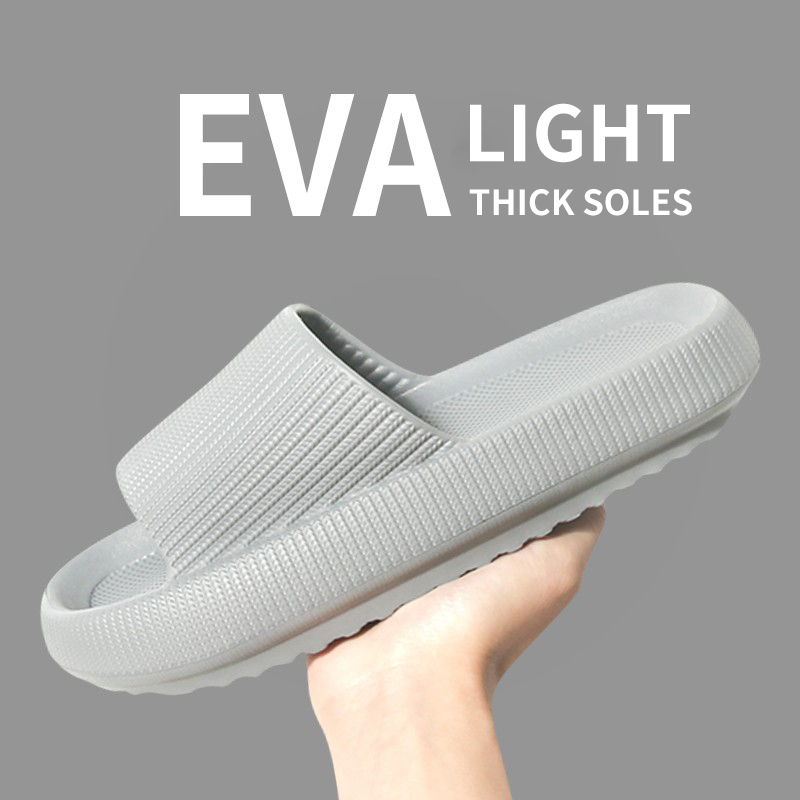 Langkah pada rasa kotoran sandal musim panas pakaian rumah lembut bersol antiselip sepatu Eva sederhana sandal pria