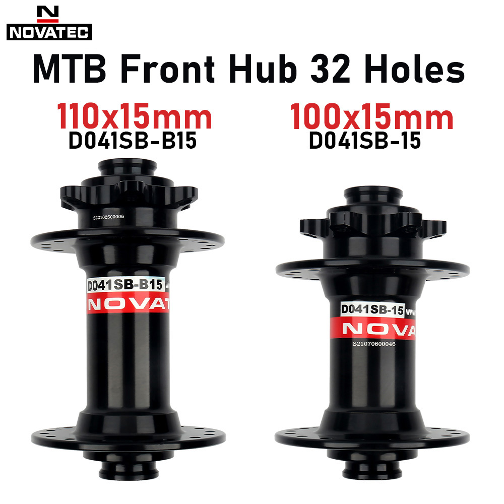 Novatseats-Moyeu avant VTT, 32 trous à travers, 100x15mm Boost, 110x15mm, roulement VTT, pièces de vélo 32 H