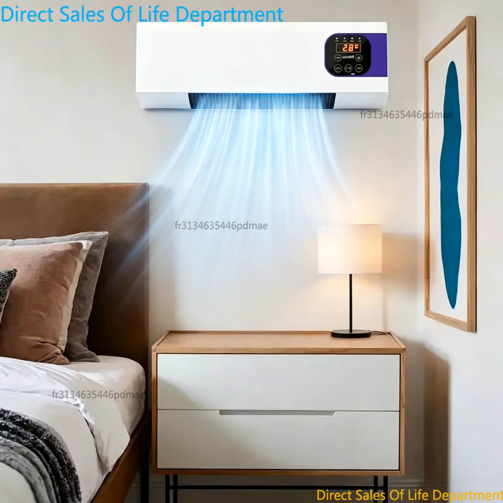 Ventilador de Pared Frío/Calor 2 en 1 de 2000W con Control Remoto, Enfriamiento y Calefacción Rápidos para Dormitorio, Sala de Estar, Hogar, Nuevo 2026