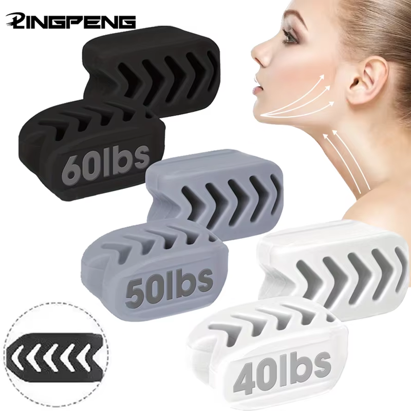 40/50/60LBS ซิลิโคน Jaw Exerciser Ball ที่ถอดออกได้ Jaw TRAINER Face เทรนเนอร์กล้ามเนื้อใบหน้า Jaw Chew Ball การฝึกอบรม