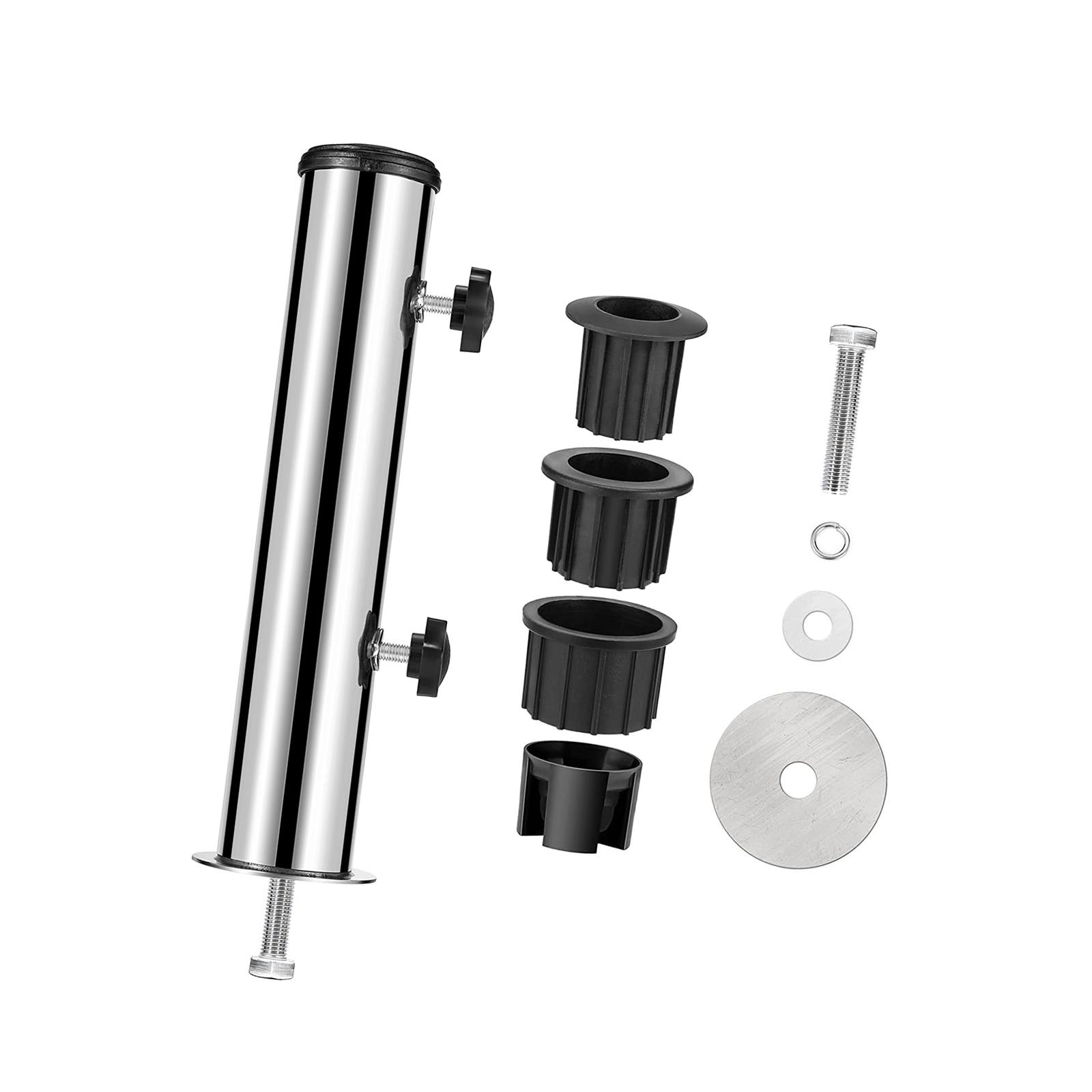 Base de sombrilla ajustable con abrazadera para parasol, repuesto para terrazas, balcones, patios, jardines, playa de verano