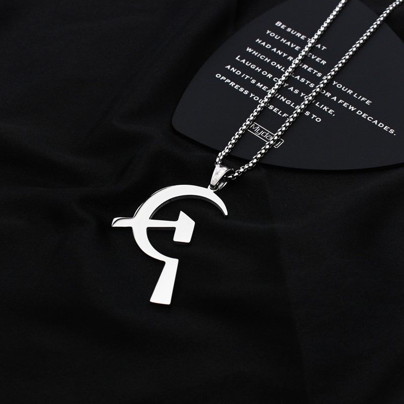 USSR Faith Charms จี้ Sickle Hammer สร้อยคอผู้ชายแฟชั่นเครื่องประดับ Boy Gadgets ของขวัญคนรักสําหรับชายหญิงหญิง