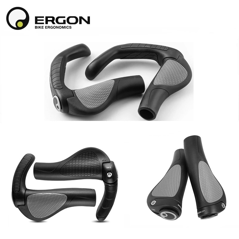 ERGON Ergonomi Pegangan Setang Sepeda GP1 GP3 GP5 Pegangan Ujung Bar Diperpanjang Sepeda Gunung Dapat Dikunci Pegangan Sepeda Pegangan Karet