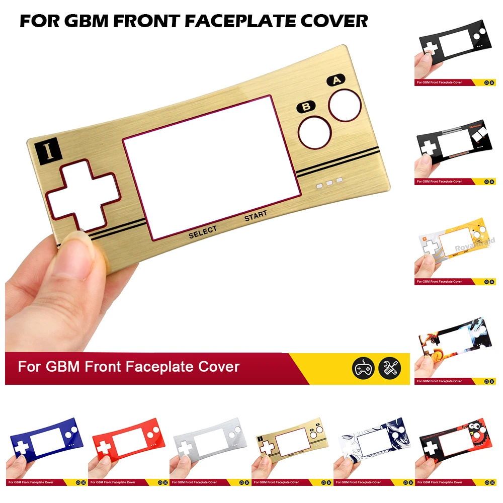Sarung cangkang penutup Faceplate depan pengganti 8 warna untuk GameBoy mikro untuk konsol Game GBM sarung penutup depan Dropship