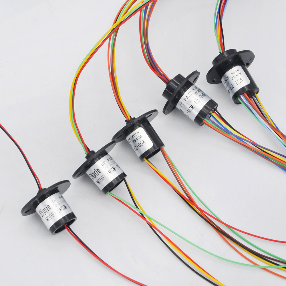 2/4 // 6/8/12/18 ช่อง Micro หมุนแหวน 2A เส้นผ่านศูนย์กลาง 12.5 มม.สําหรับ RC Excavator รุ่น DIY PTZ gimbal ไฟฟ้าสะสมแหวน